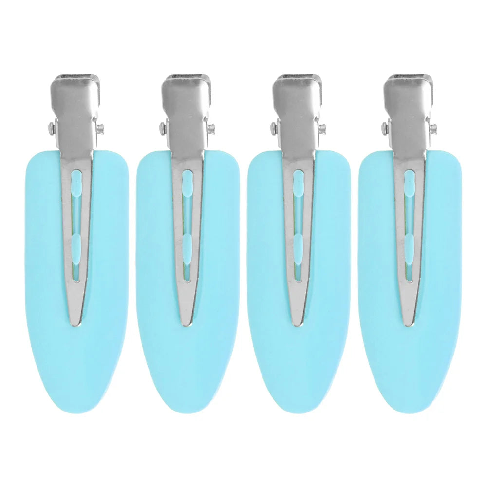 4 Pcs Seamless No Crease Barrettes Makeup Clip No Bend Hair Clip Professional Salon Styling Fixed hairpin Woman Man Hairdressing