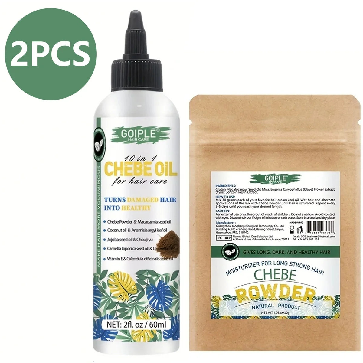 Natural Chebe Powder Moisturizing Strong Nourishing Scalp Anti Hair Loss Repair Hair Break Split End Hair-Care Product for Women