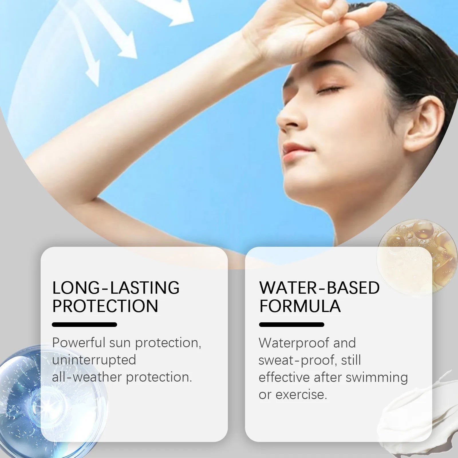Facial Body Sunscreen Anti UV SPF90 Shine Protection Sunblock Solar Isolation Oil-Control Refresh Moisturizer Brighten Sun Cream Halalzen