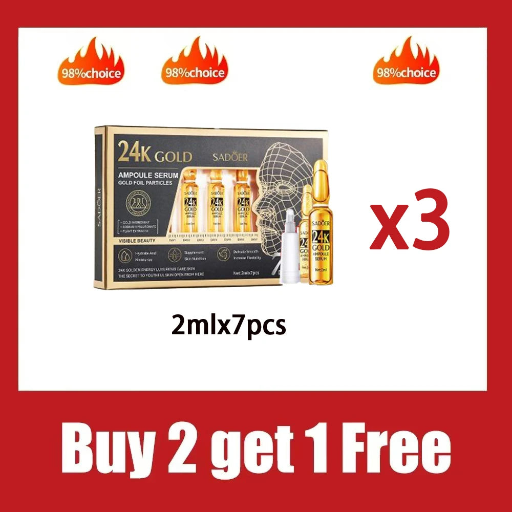 Korean 24K Gold Hyaluronic Acid Serum Protein Thread Lifting Filler Absorbable Collagen Protein Thread Vitamin C Facial Essence