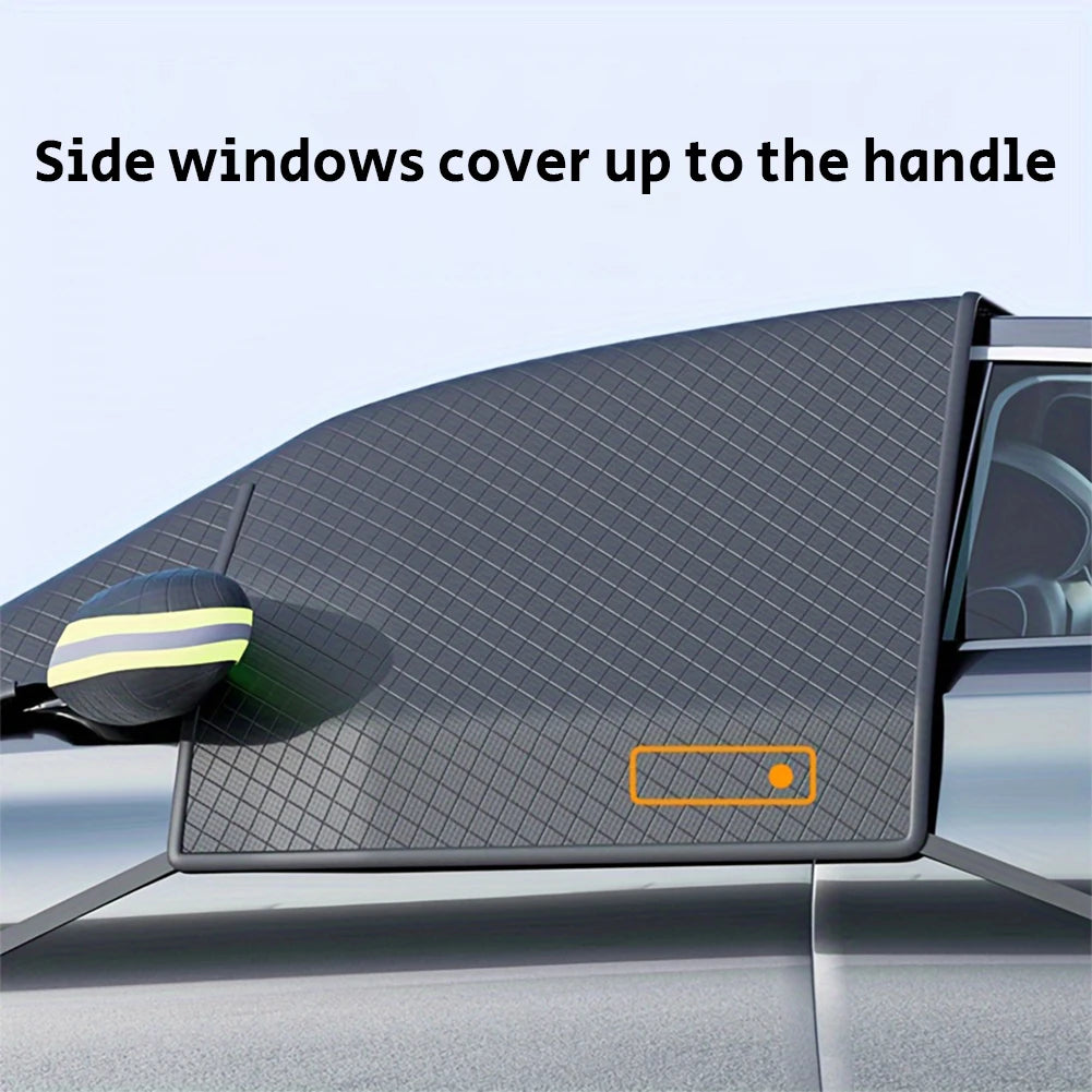 Magnetic Car Snow Shield Oxford Cloth Car Anti Freeze Snow Windshield Cover Waterproof Automobile Sunshade Cover for Ice Snow