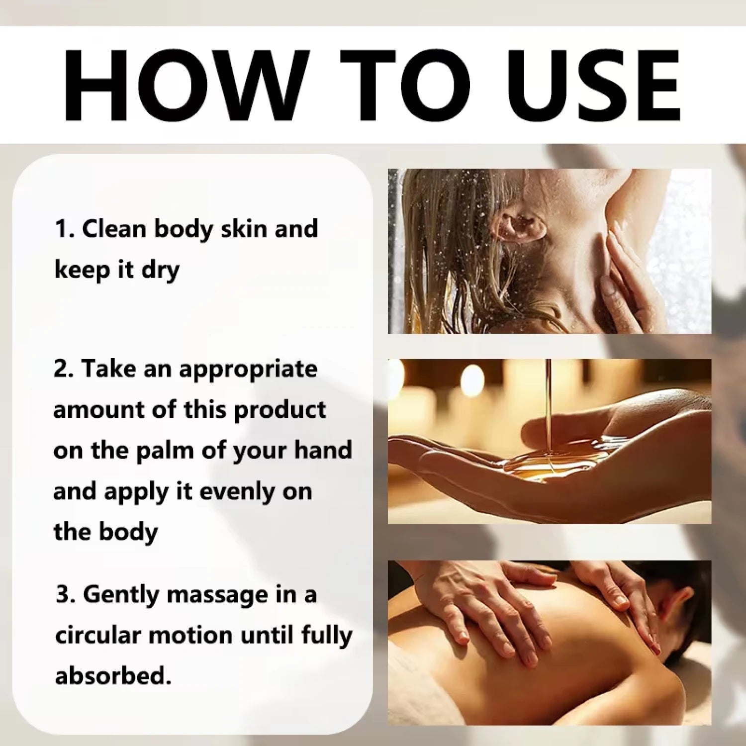 Cold-Pressed Castor Oil Body Massage Oil with Collagen & Magnesium, Moisturizing Care