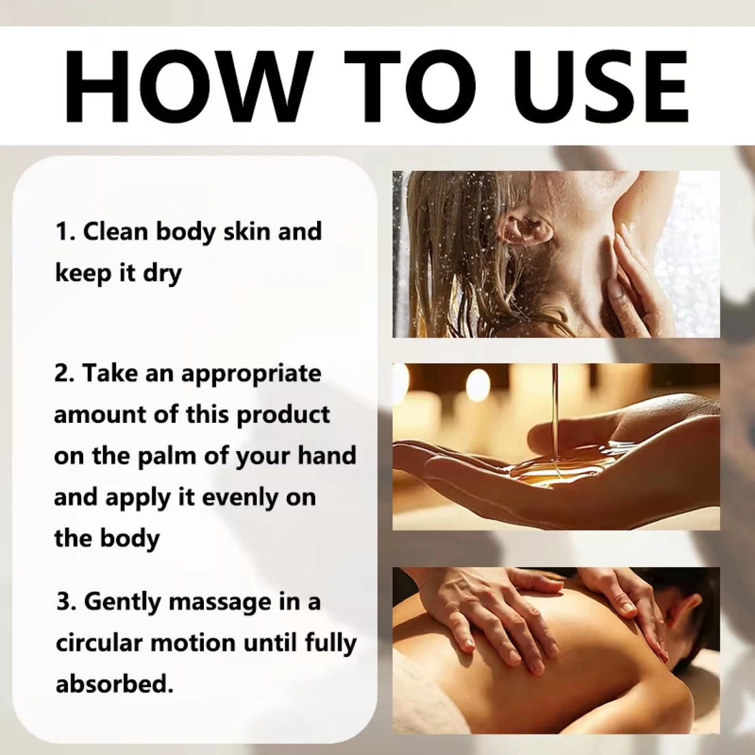 Cold-Pressed Castor Oil Body Massage Oil with Collagen & Magnesium, Moisturizing Care
