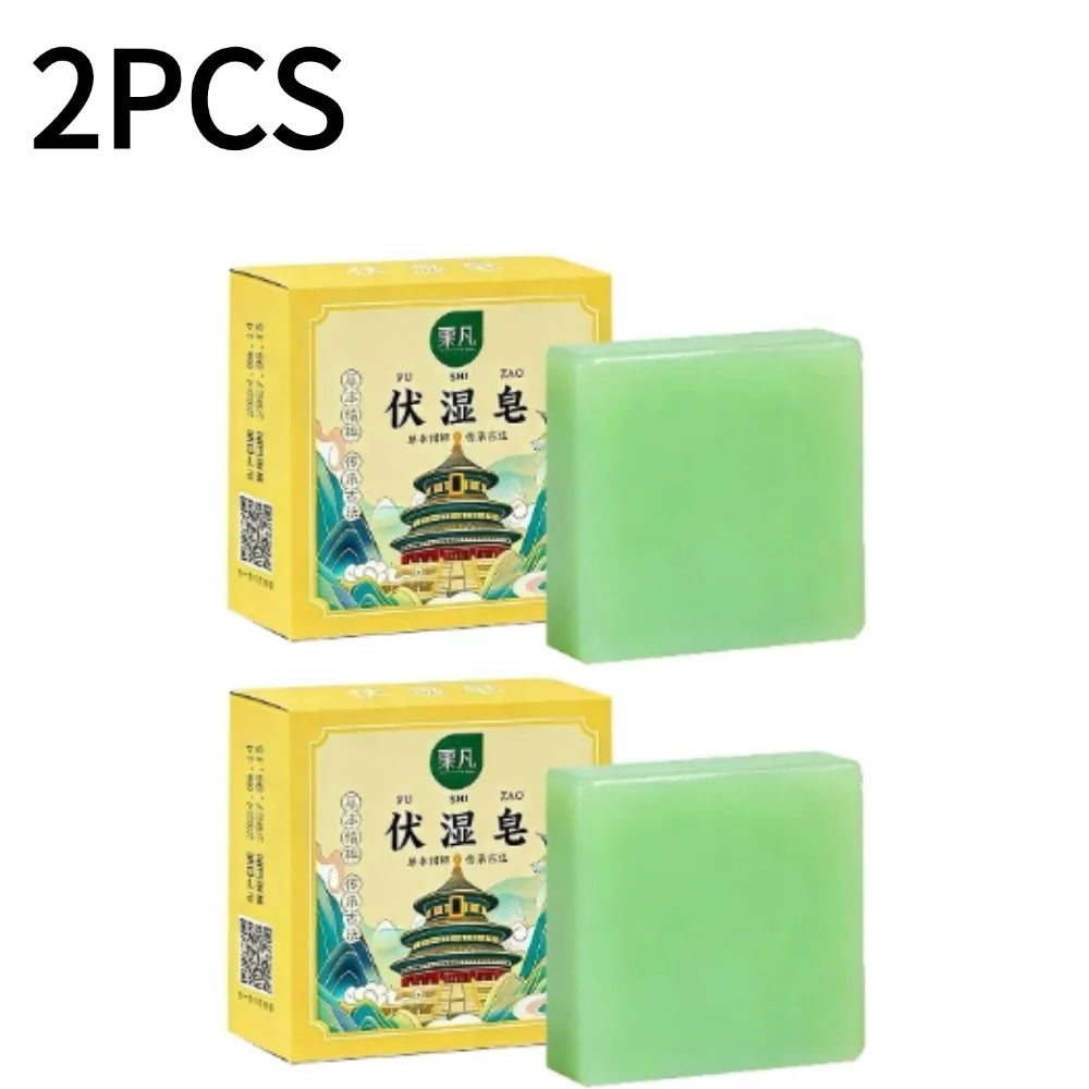 1/2/3/4/5/10PCS Traditional Herbal Cooling Soap Bar Mint Cucumber Extract Refreshing Scent Oil Control Deep Pore Cleansing Wash