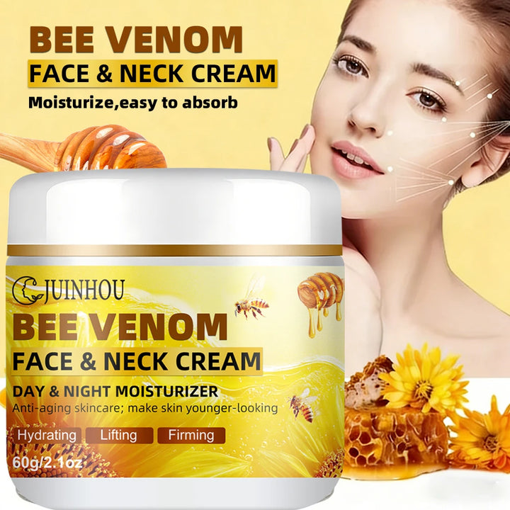 JUINHOUBee Venom Face Cream Lmproves Skin Texture and Soothes Skin Lighten Dark Spots Deep Hydration Suitable for All Skin Types