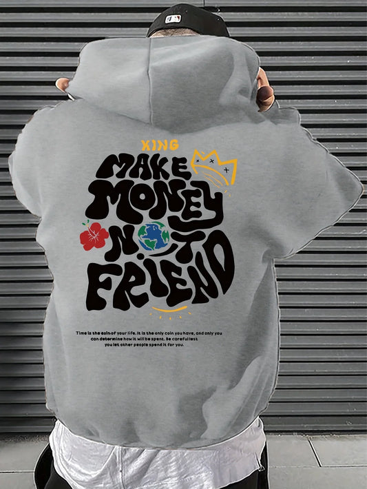 Printed Men's Hoodies Men's Casual Graphics Long Sleeve Hoodies With Kangaroo Pocket Sweatshirts