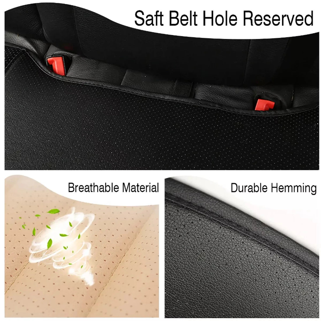 Four Season Rear Back Car Seat Cover PU Leather Seat Cushion Universal Breathable Seats Cover Protector Pad Interior Accessories