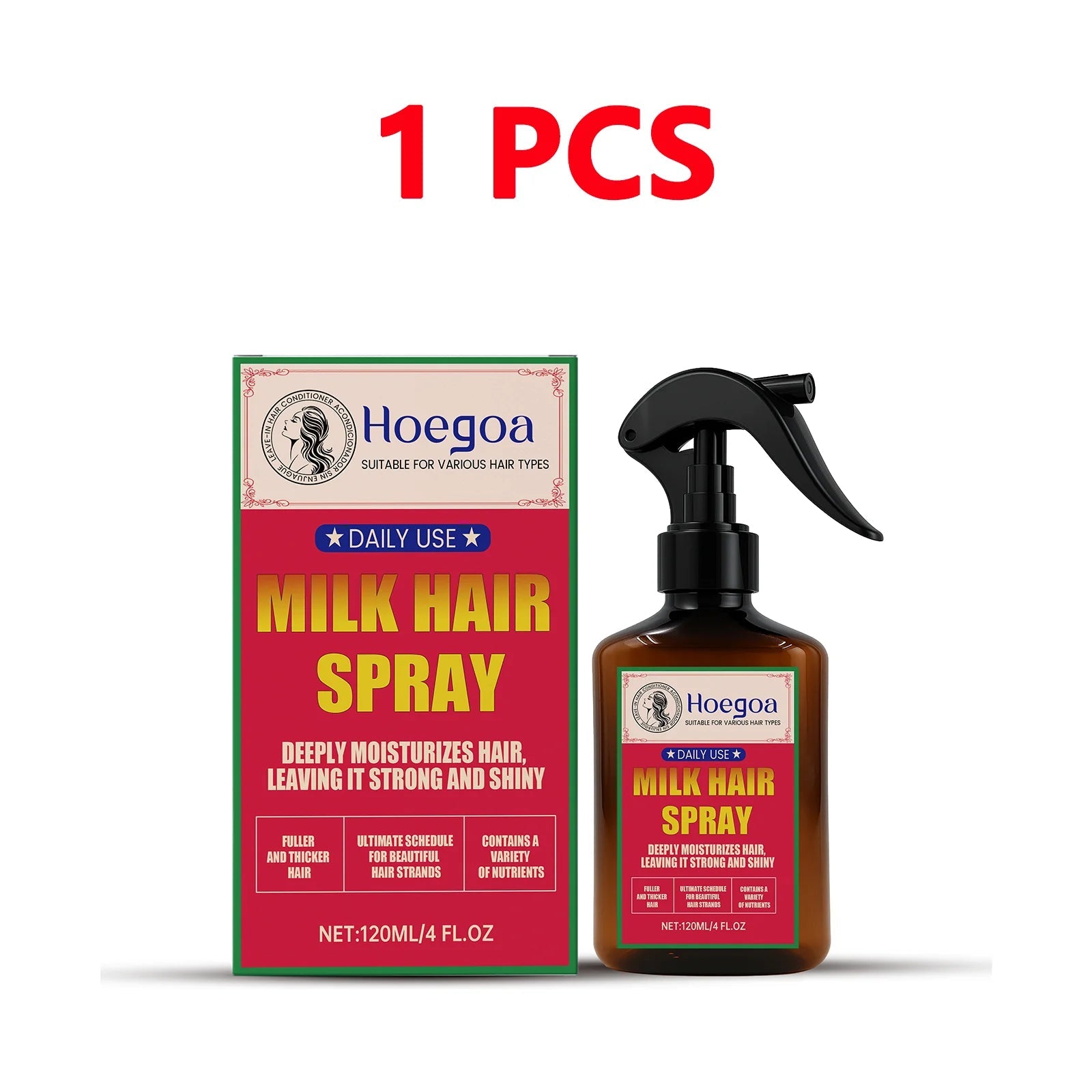 Milk Spray for Women – Hydrating Leave-In Conditioner & Detangler – Lightweight Moisturizing Hair Treatment for Dry Damaged Hair Halalzen