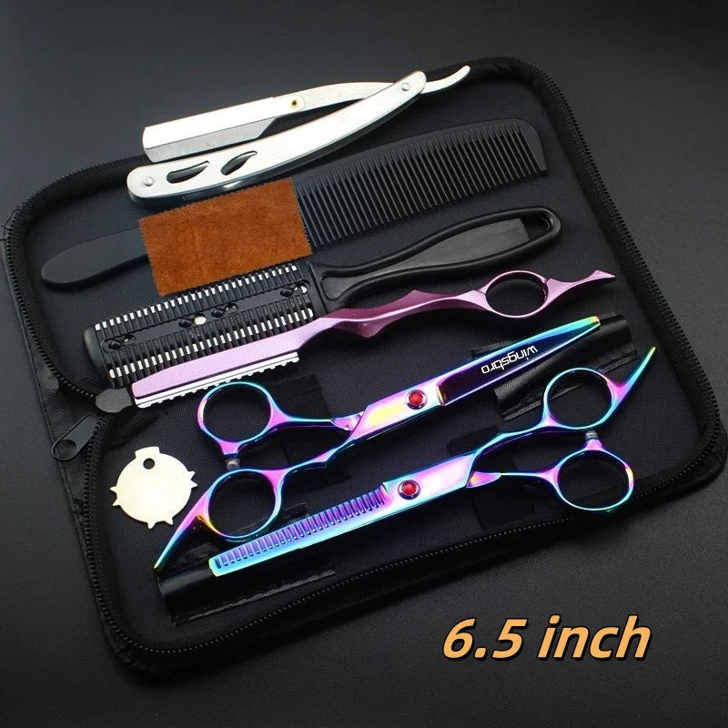 Japanese Hair Scissors Set Hairdressing Scissors kit Hairdresser Shaver Haircut Scissors Halalzen