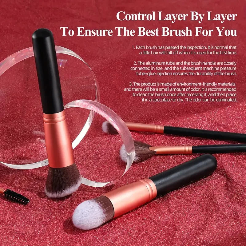 14PCS Makeup Brushes Set Professional Foundation Eye Shadow Concealers Blending Blush Brush Kabuki Soft Fluffy Women Beauty Tool Halalzen