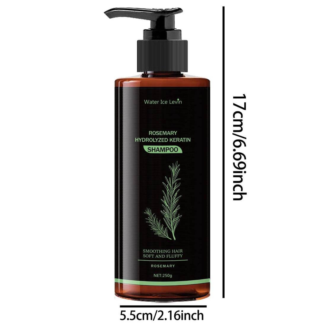 Rosemary Keratin Shampoo - Fresh and Non-Greasy, Rich in Rosemary Extracts and Amino Acids, Healthy Hair, Enlarged Volume, Care for Every Hair Halalzen
