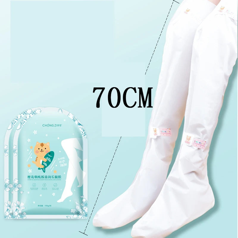 2pair 70cm Long Hand And Foot Mask Cherry Blossom Niacinamide Moisturizing Moisturizing Exfoliating Dead Skin Hand Foot Care