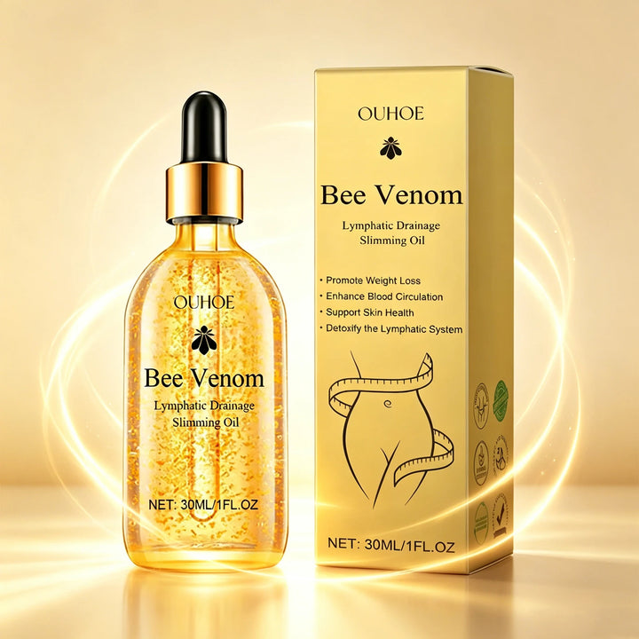 OUHOE 30ml Bee Venom Body Care Oil Massage to Tighten the Body Shape Slimming Show Body Abdominal Care Oil