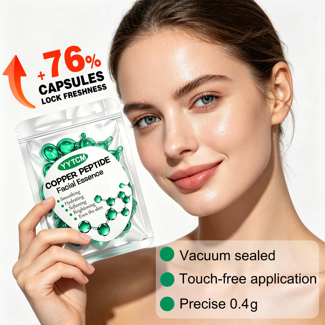 Copper Peptide Facial Serum Moisturizing Hydrating Firming Anti-Aging Skin Care Essence