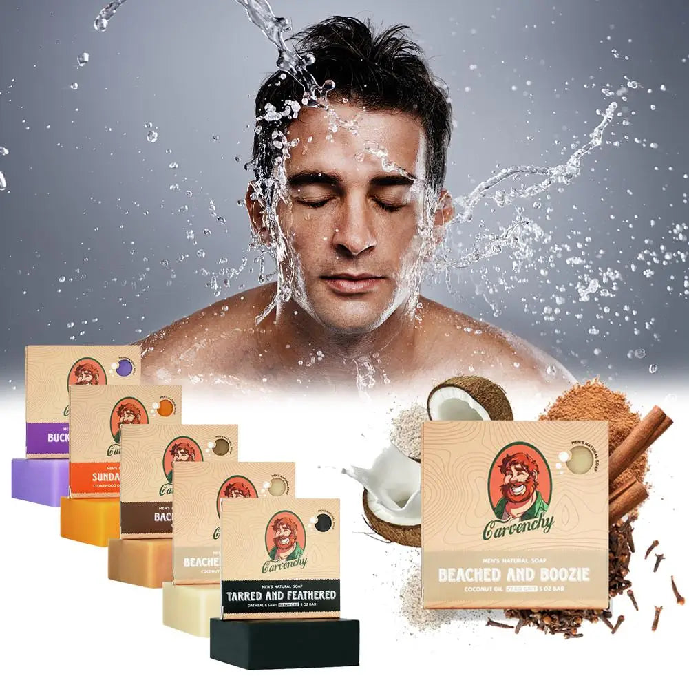 Multi Scent Natural Men's Bath Soap Coconut Oil Gentle Moisturizing Body Soap Hydrating Coconut Oil Body Cleanser Soap