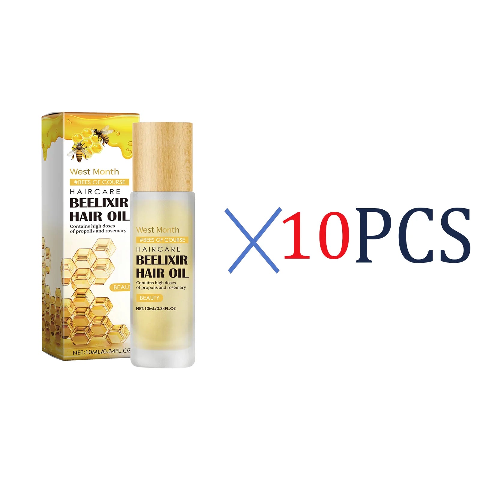 Honey Hair Oil Repair Dry Scalp Damaged Fragile Hair Helps Prevent Hair Loss Breakage Mild Formula Protects Health Hair 10ml