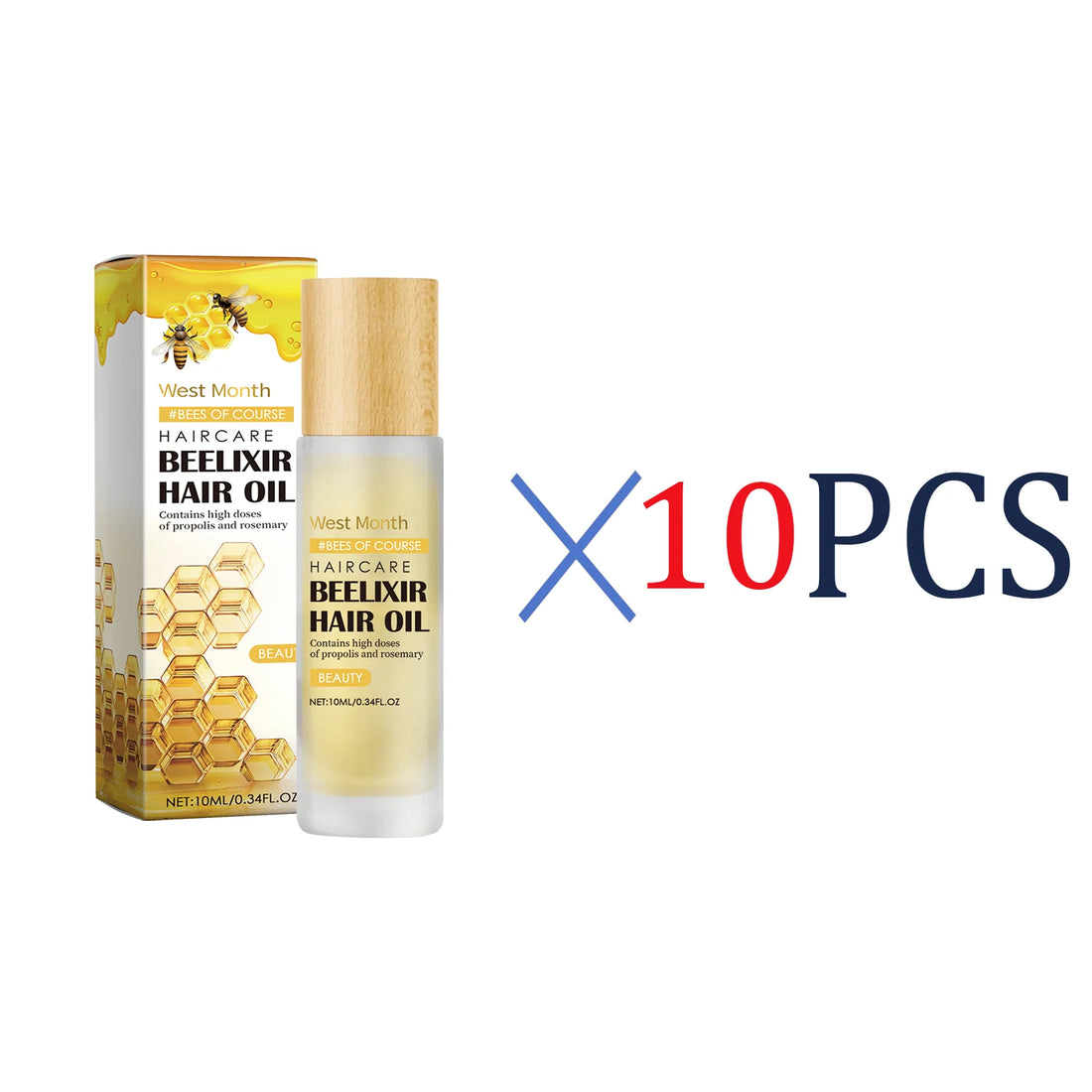Honey Hair Oil Repair Dry Scalp Damaged Fragile Hair Helps Prevent Hair Loss Breakage Mild Formula Protects Health Hair 10ml