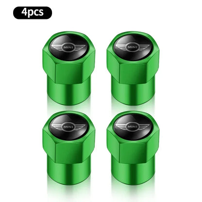 4Pcs Metal Car Wheel Tire Air Valve Caps Stem Covers For BMW Mini Cooper Countryman Clubman R55 R56 R60 F54 JCW F55 Accessories