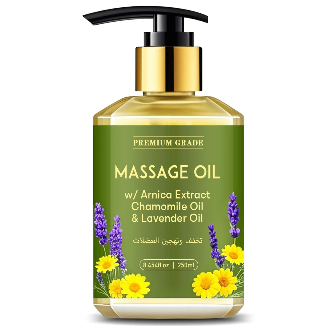 Chamomile and Lavender Essential Oil Massage Oil Nourishes the Skin, Relaxes the Mind and Relieves Muscle Tension 250ml