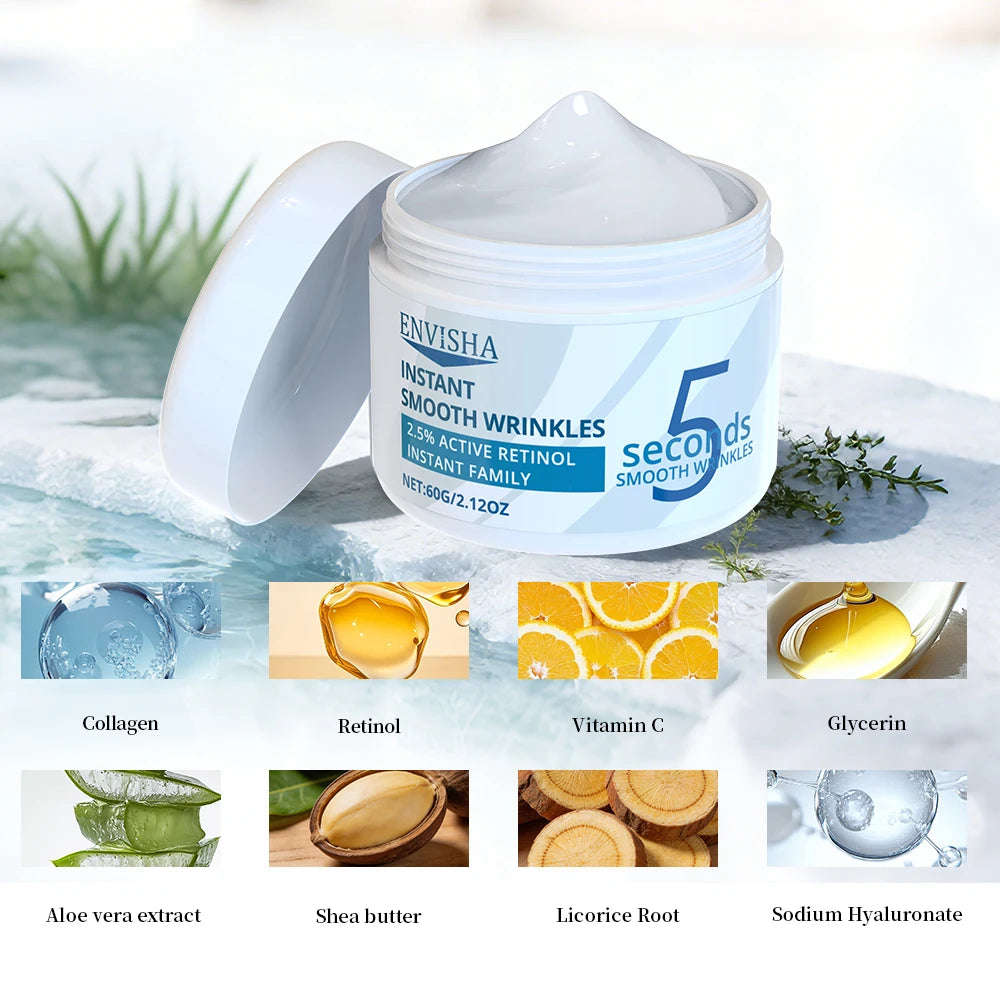 ENVISHA Retinol Cream Instant Firming Face Skin Smoothing Moisturizing Care Lifting Fade Fine Lines Improve Dullness Brightening