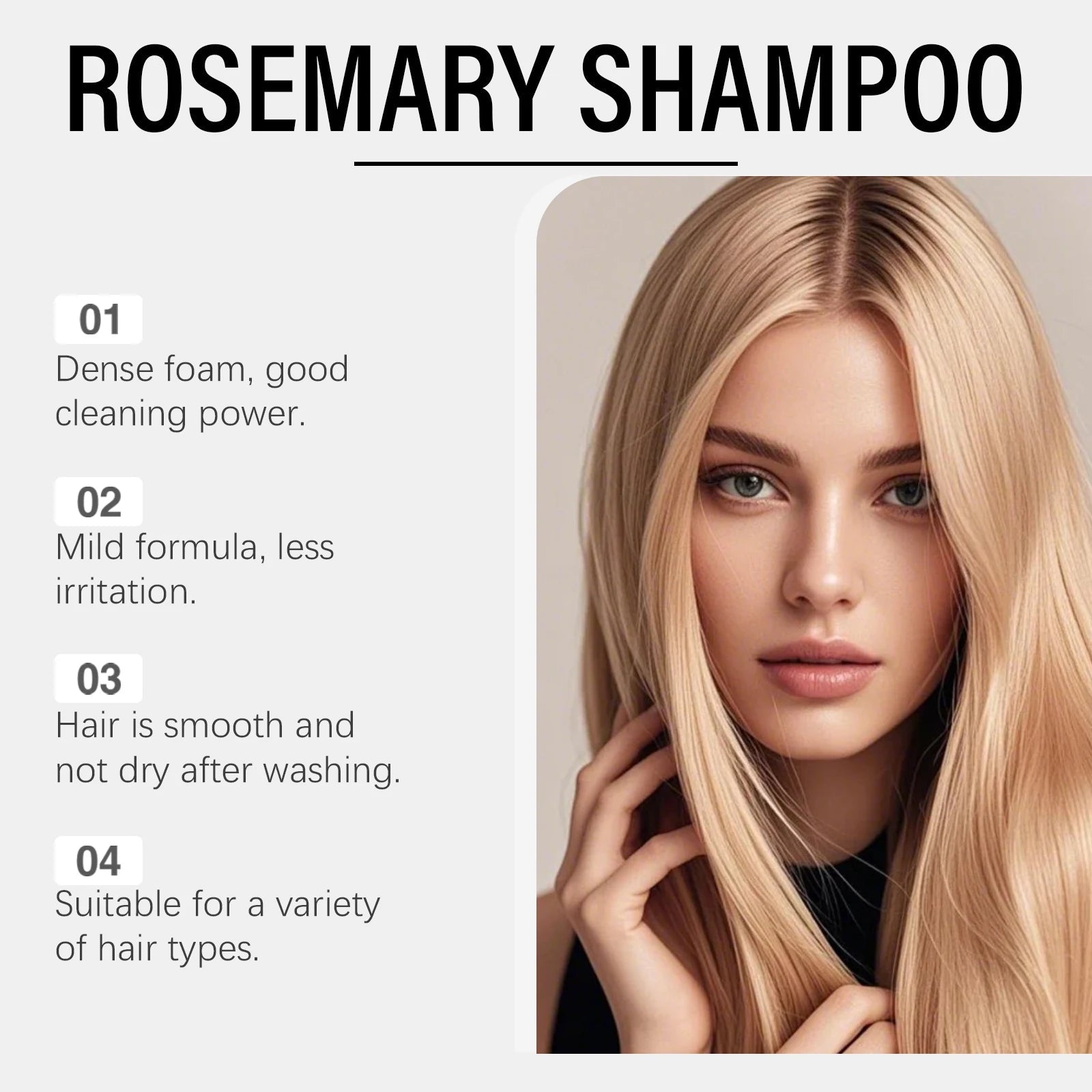 Organic Rosemary Hair Shampoo Conditioner Set For Volumizing Thickening Strengthening Oil Control Nourishes Smoothing Hair Care Halalzen