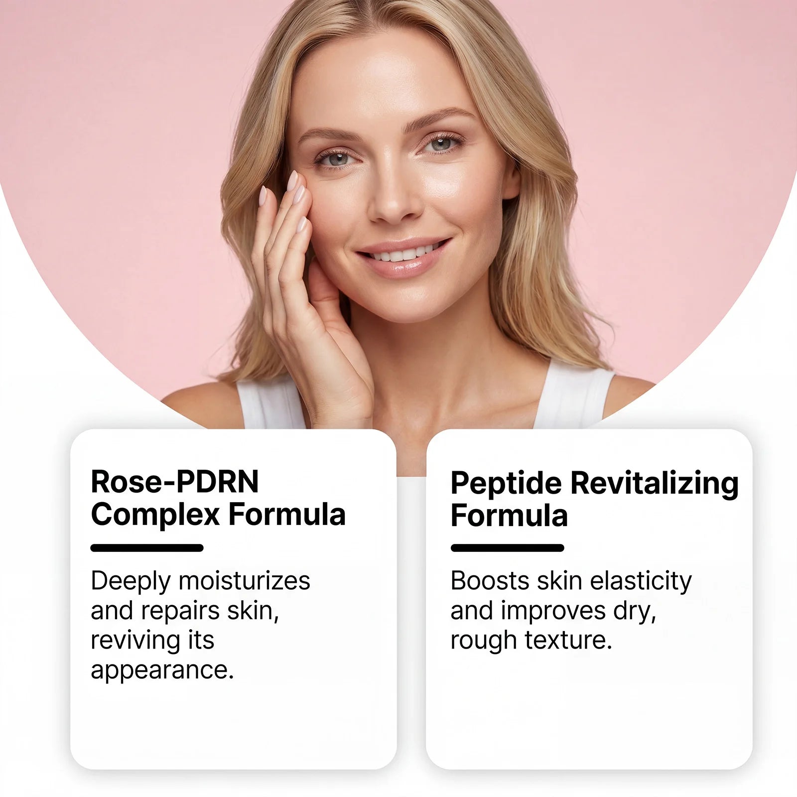 PDRN Booster Shot Serum With Rosy-PDRN Peptide For Dark Spots Care,Balance Skin Tone Deep Hydration Support Daily Skincare Cream
