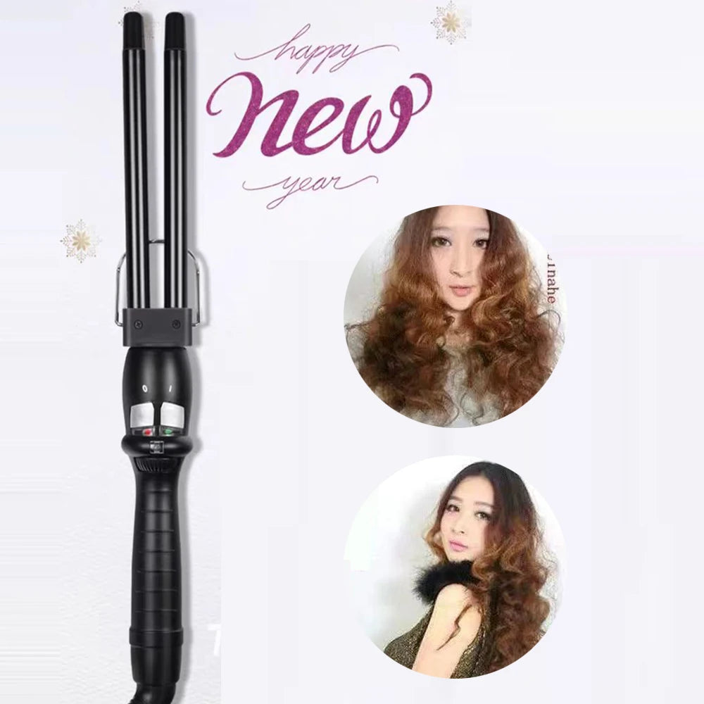 Hair Curling Iron Waver Pear Flower Cone Electric  Hair Curler Wand Salon Hot Perm Styling Tool 13MM Small Crimping Hair iron