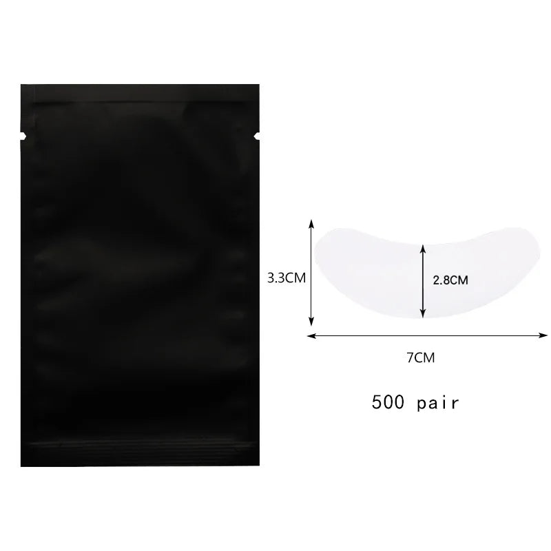 200/500 Pairs Hydrogel Eyelash Pad Patch Tips Wraps Under Eye Lash Paper Stickers Gel Patches Eyelash Extension Makeup Tool