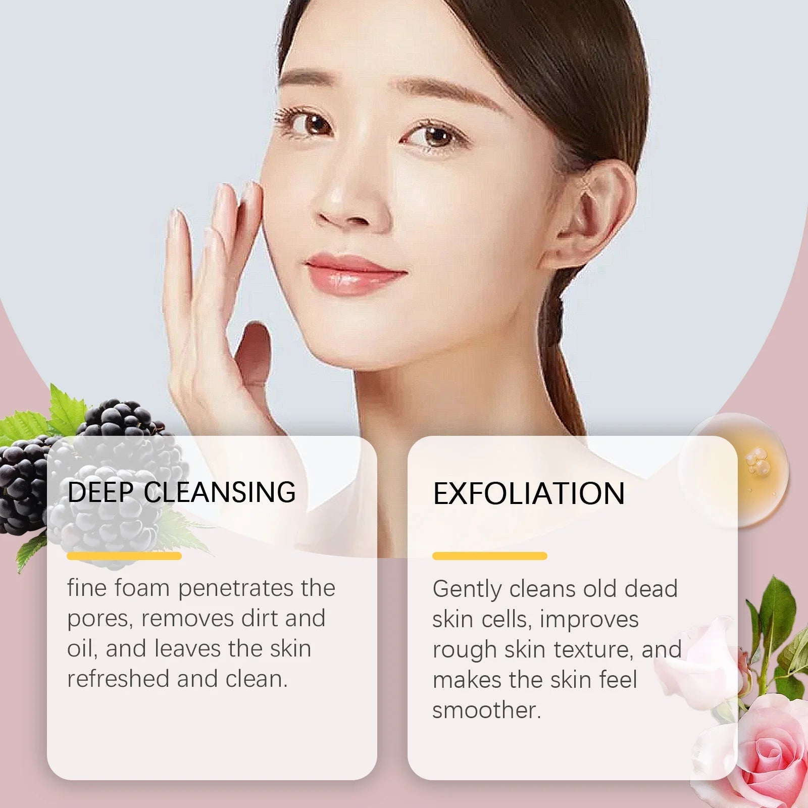 Rice Water Cleansing Mousse Oil Control Deep Cleaning Pores Moisturizing Brightening Soothing Rejuvenation Foam Face Wash Care Halalzen
