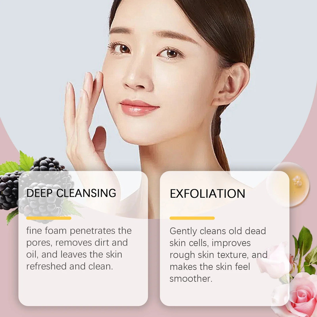 Rice Water Cleansing Mousse Oil Control Deep Cleaning Pores Moisturizing Brightening Soothing Rejuvenation Foam Face Wash Care Halalzen