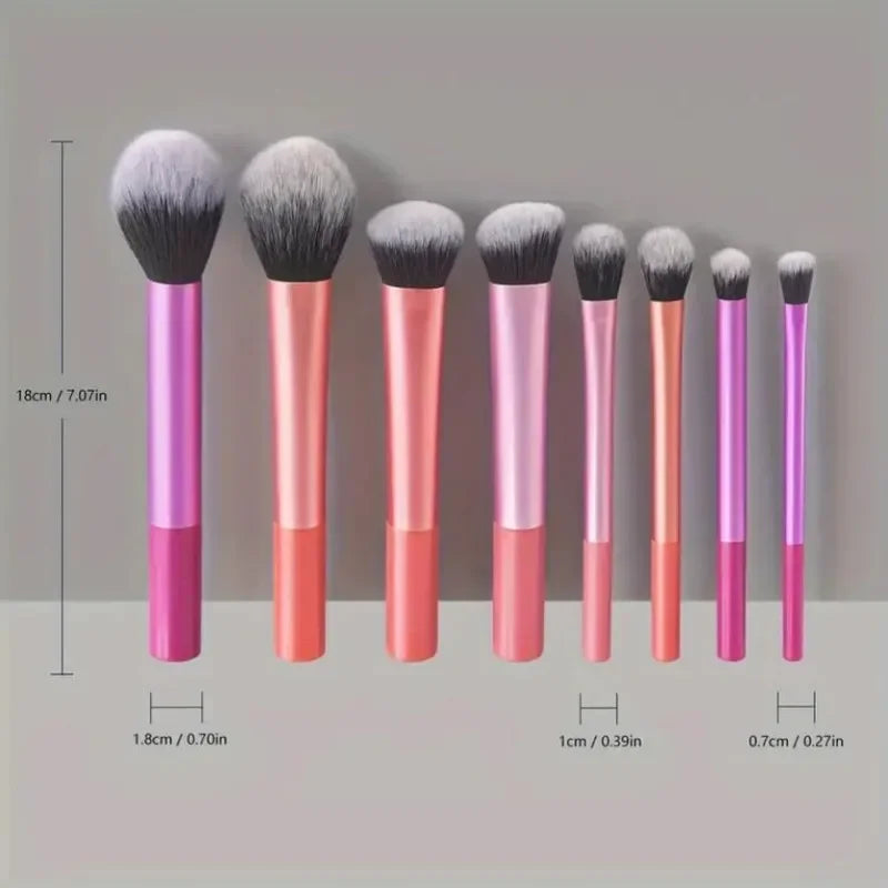 8pcs Makeup Brush Kit Soft Synthetic Hair Make Up Brushes Foundation Blush Eyeshadow Cosmetic Makeup Tools Halalzen