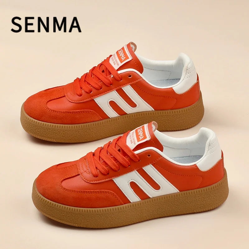 SENMA Men Shoes Design Board Shoes Luxury Men&Women Casual Shoes Retro Sports Shoes Comfortable Athletic Tennis/Walking Sneakers