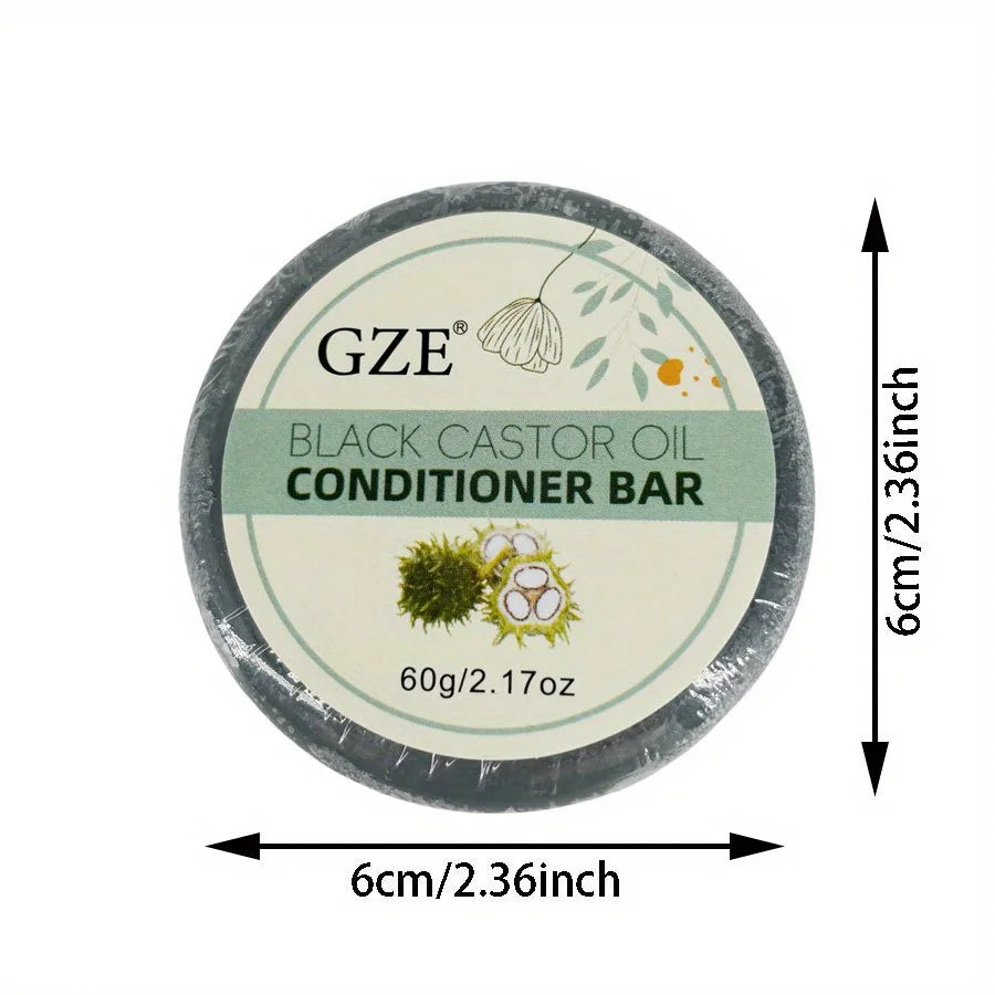 GZE Jamaica Black Castor Oil Shampoo Bar Conditioner Bar Set Handmade Care Deep Cleansing Moisturizing Hydrating Travel Size Halalzen