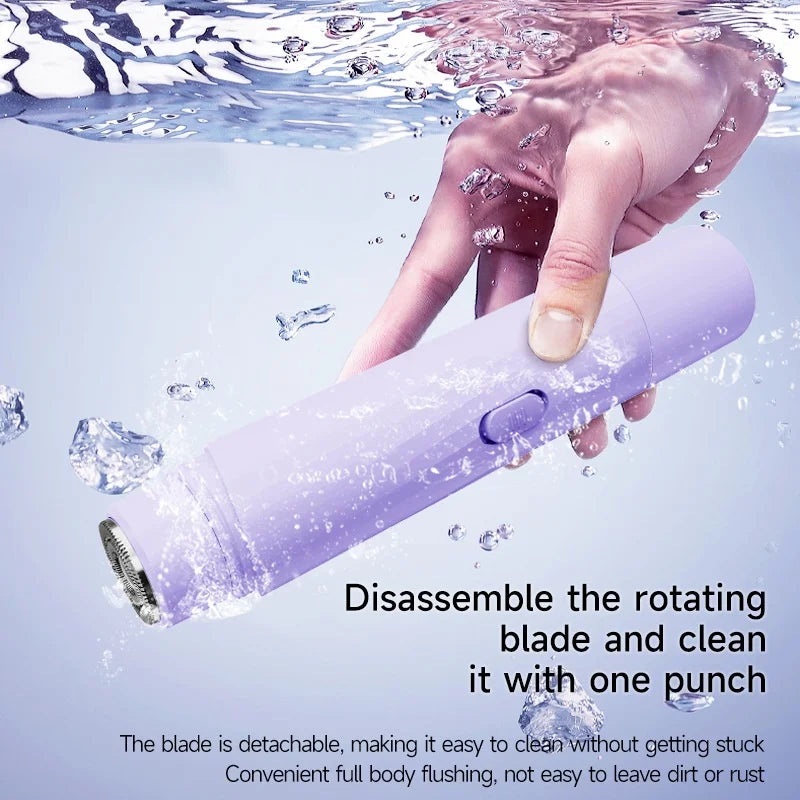 Electric Shaver for Women, Waterproof Shaving Device for Leg Underarm Bikini Pubic Area Whole,Wet&Dry Use Body Skin Care