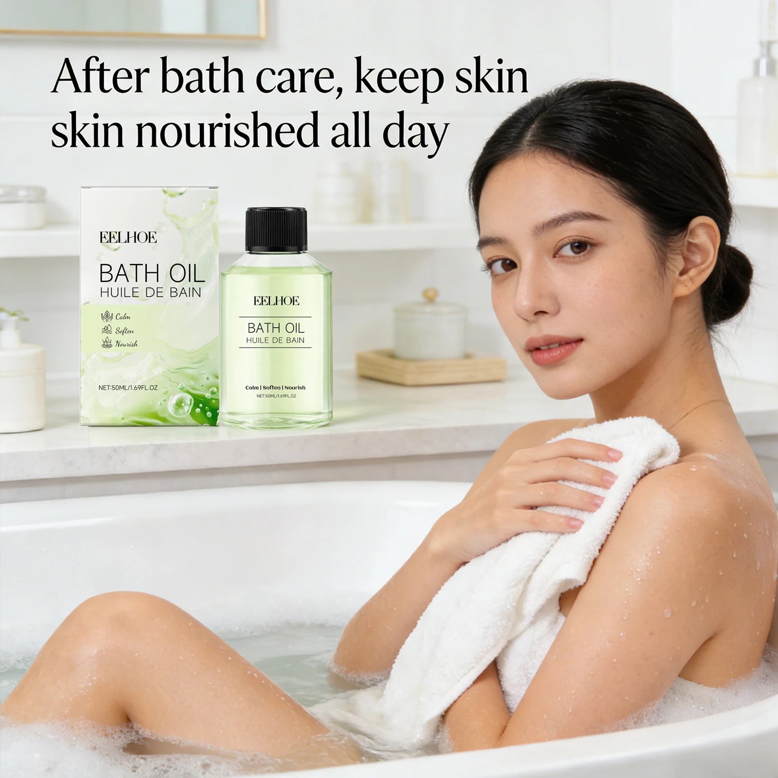 Moisturizes Bath Oil Remove Dirt Soothes Muscles Relieve Stress Promotes Relaxation Long Lasting Fragrance Body Care Shower Oil Halalzen