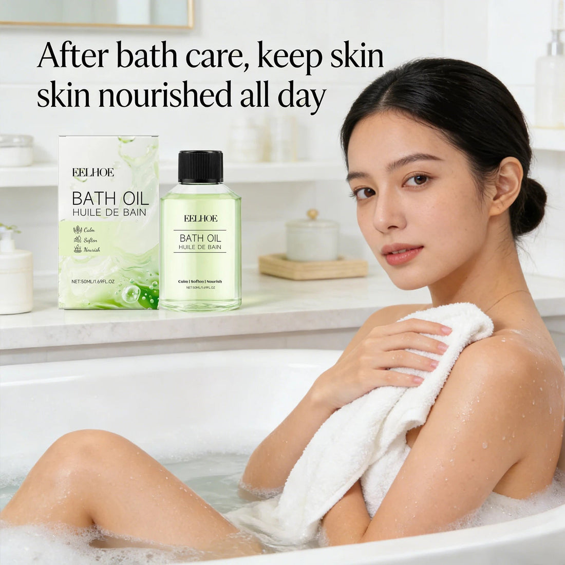 Moisturizes Bath Oil Remove Dirt Soothes Muscles Relieve Stress Promotes Relaxation Long Lasting Fragrance Body Care Shower Oil Halalzen