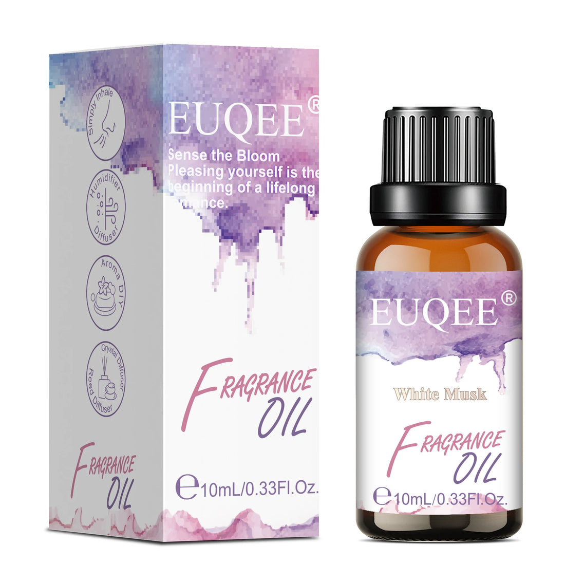 EUQEE 10ml 30ml 100ml Blend Essential Oil White Musk Baby Powder Almond & Vanilla Fragrance Oil for Diffuser Making Candle