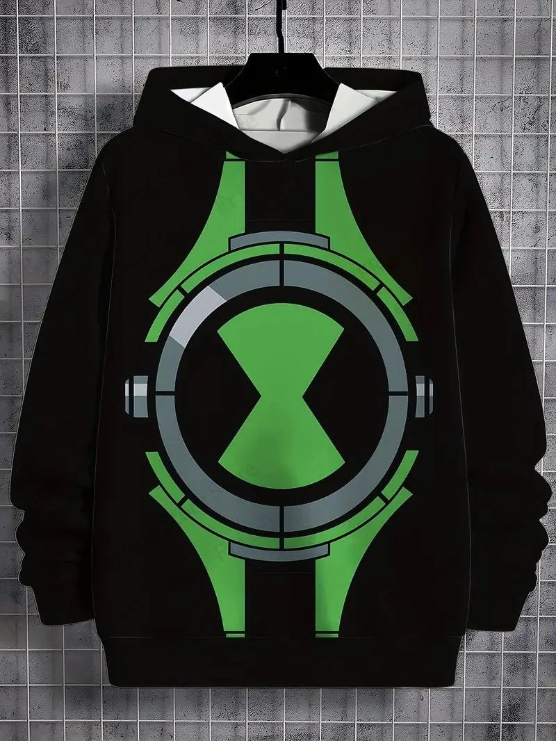 Cartoon Anime Ben 10 3d Graphic Print Hoodies Men Women Fashion Hoodie Boys Girls Sweatshirt Women Sweats Man Tracksuits Sports