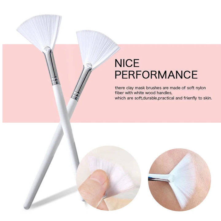 Fireflies DIY Face Mask Brush Set Soft Applicator Brushes Makeup Tools Includes Soft Fan Facial Brushes Acid Applicator Brush Halalzen
