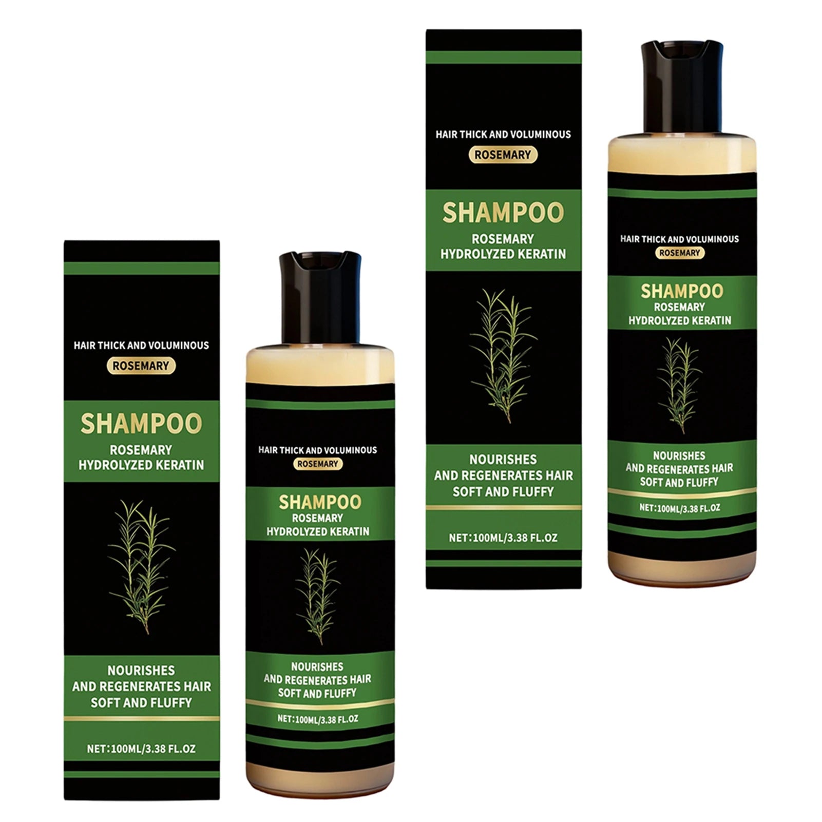 Rosemary Shampoo for Women & Men-Natural Thickening & Strengthening Shampoo with Hydrolyzed Keratin for Thinning Hair Anti Loss