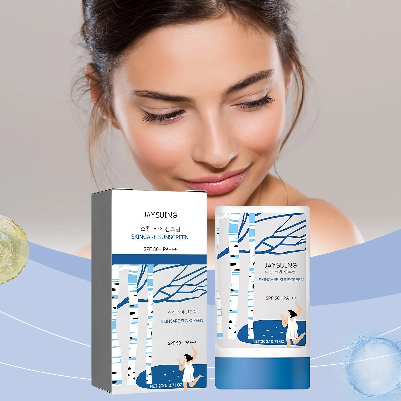 UV Sunscreen Stick Spf50 Lasting Waterproof Moisturize Layer Oil Control Repair Sunburn Antioxidant Skin Sun Protection Cream Halalzen