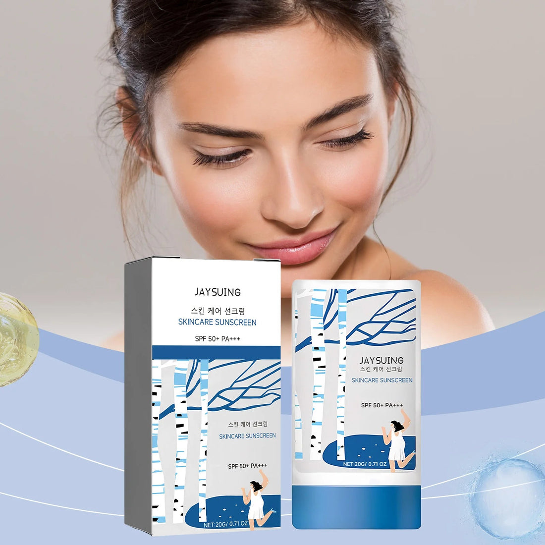 UV Sunscreen Stick Spf50 Lasting Waterproof Moisturize Layer Oil Control Repair Sunburn Antioxidant Skin Sun Protection Cream Halalzen