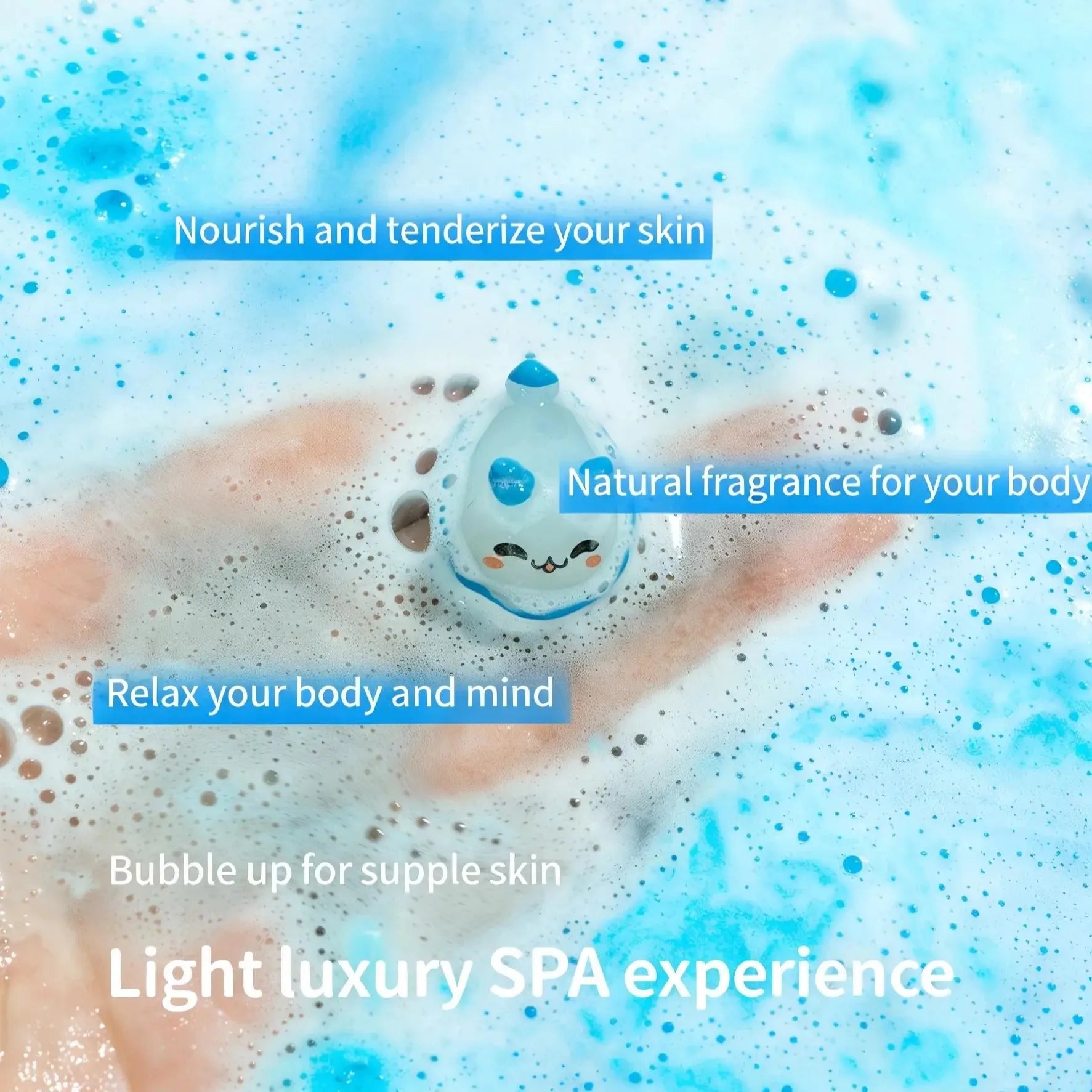 Kids Bath Bombs Hidden Surprise Colorful Rich Bubble kids Funny Relaxing Bath Toys Children Holiday Gift Set Ocean Bubble Bath Halalzen