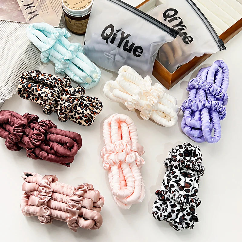 Heatless Curling Rod Headband No Heat Rollers Sleeping Overnight Soft Flexi Rods Multi-color Lazy Hair Curlers Hair Styling Tool Halalzen