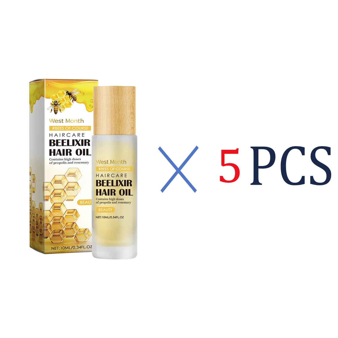 Honey Hair Oil Repair Dry Scalp Damaged Fragile Hair Helps Prevent Hair Loss Breakage Mild Formula Protects Health Hair 10ml