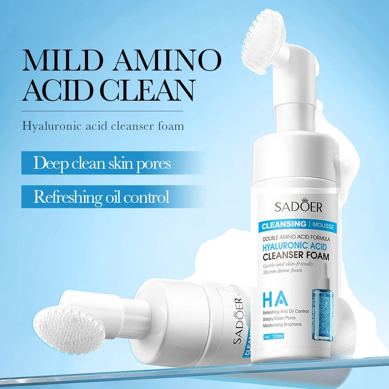 Facial Cleanser Face Wash Foam Face Massasge Facial Hydrating Moisturizing Skin Products Mossee Cleansing Care Halalzen