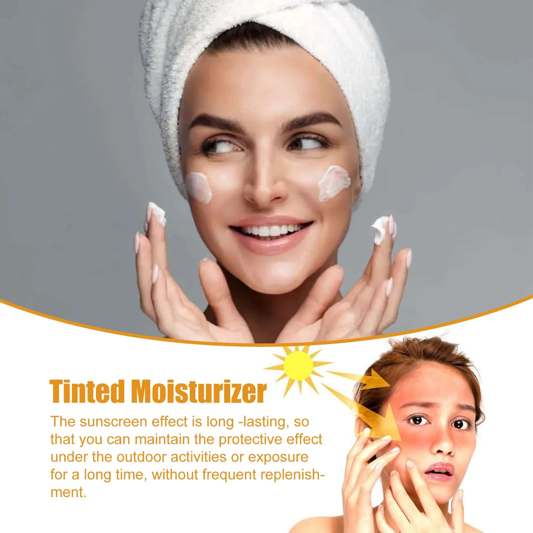 All in One Spf50 Sunscreen Brightening Foundation Cream Cover Anti UV Face Moisturizer Isolation Bleaching Sunscreen Lotion 50ml Halalzen
