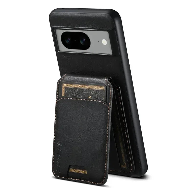 Luxury Wallet Phone Case Card Holder Leather Magnetic Pocket Cover For Google Pixel 9 8 7 6 Pro 6A 7A 8A Protective Phone Shell