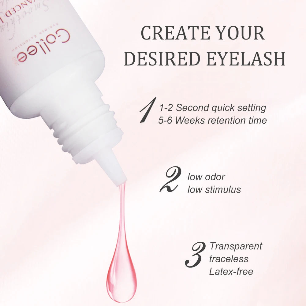 Gollee 0.5s Fast Dry Lash Adhesive Long Lasting 6-8 weeks Eyelashes Glue for Eyelash Extensions No Irritation Glue Makeup tools Halalzen
