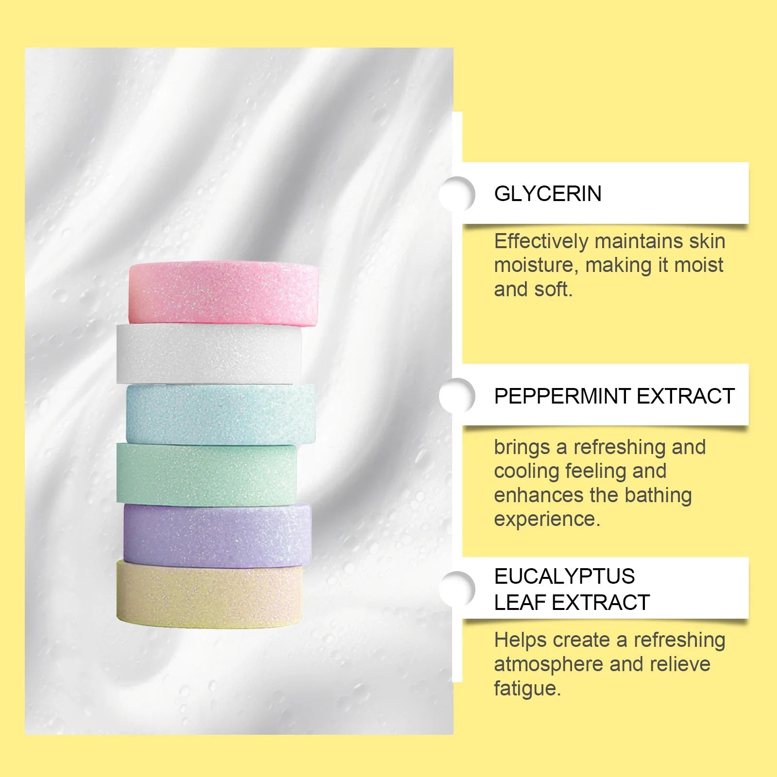 Aromatherapy Shower Tablets - Gentle Cleansing & Deep Moisturizing, Long-Lasting Fragrance, Lightens & Nourishes Skin Halalzen